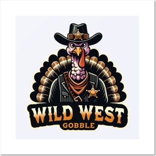 Wild West Gobble - Thanksgiving gift design Posters and Art